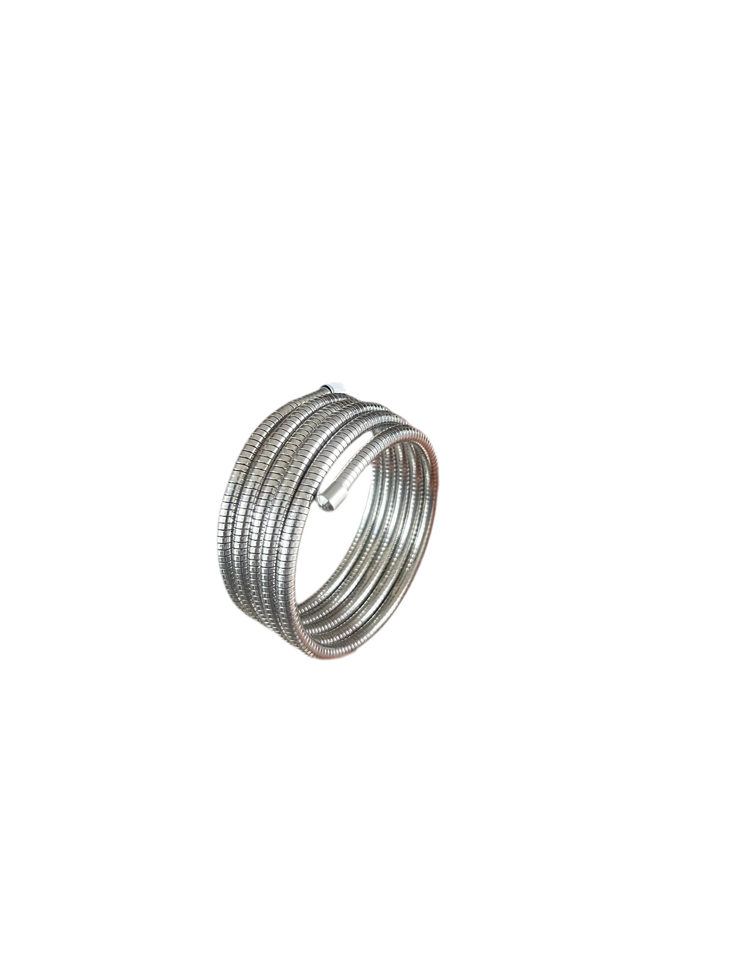 Pulsera plateada triple